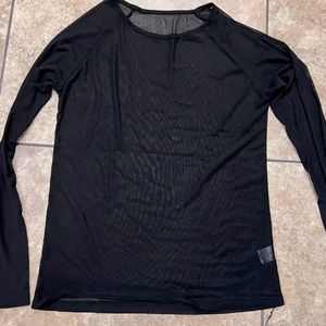 Women’s Long Sleeve Sheer Mesh Top